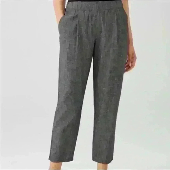 Eileen Fisher Tapered Ankle Pant In Black/ White Check Size 1X New With Tags! - Picture 3 of 10